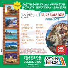 BAŞTAN SONA İTALYA TURU 13-21 EKİM 2023 