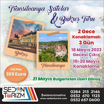 ROMANYA TRANSİLVANYA & ŞATOLAR TURU 18-21 MAYIS 2023