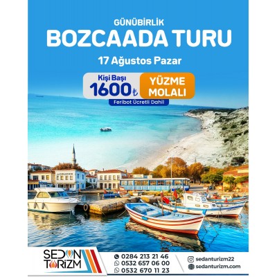GÜNÜBİRLİK BOZCAADA TURU ''YÜZME MOLALI''  17 AĞUSTOS 2025
