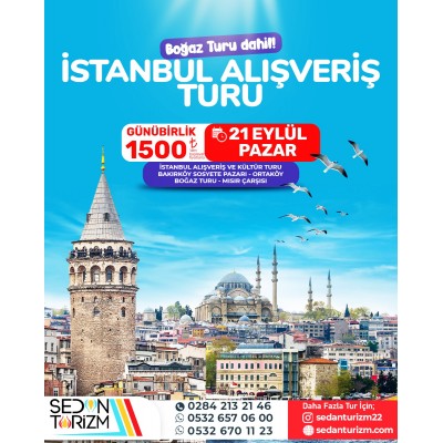 GÜNÜBİRLİK  İSTANBUL ALIŞVERİŞ  TURU 21 EYLÜL  2025