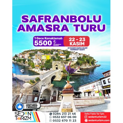 ÖĞRETMENLER GÜNÜ ÖZEL YÖRÜK KÖY & SAFRANBOLU & AMASRA TURU 21-23 KASIM 2025 ÖĞRETMENLER GÜNÜ ÖZEL YÖRÜK KÖY & SAFRANBOLU & AMASRA TURU 21-23 KASIM 2025