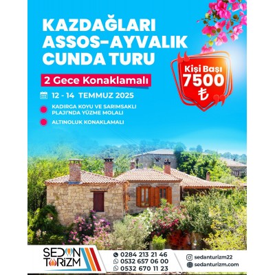 ASSOS-CUNDA ADASI-ADATEPE KÖYÜ ''YÜZME MOLALI'' 12-14 TEMMUZ 2025