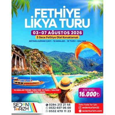 LİKYA TURU 03-07 AĞUSTOS 2026