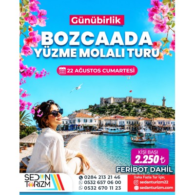 GÜNÜBİRLİK BOZCAADA TURU 22 AĞUSTOS 2026