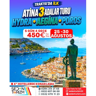 EFSANE YUNANİSTAN TURU | ATİNA, METEORA, THESSALONİKİ & 3 ADALAR TEKNE TURU 25-30 AĞUSTOS 2026 EFSANE YUNANİSTAN TURU | ATİNA, METEORA, THESSALONİKİ & 3 ADALAR TEKNE TURU 25-30 AĞUSTOS 2026