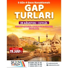 BAŞTAN BAŞA GAP TURU 29 AĞUSTOS-03 EYLÜL 2026 BAŞTAN BAŞA GAP TURU 29 AĞUSTOS-03 EYLÜL 2026
