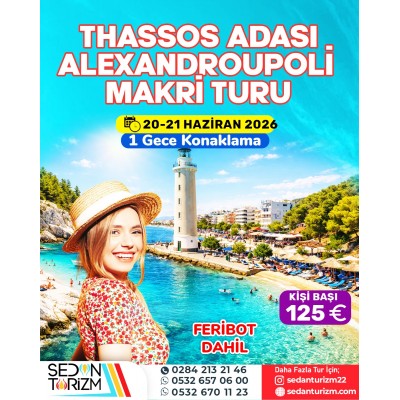 THASSOS ADASI-MAKRİ YÜZME TURU 20-21 HAZİRAN 2026