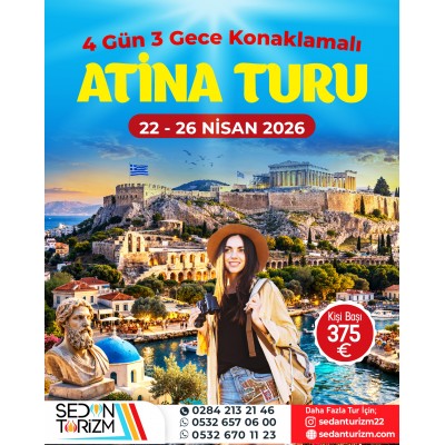 23 NİSAN ÖZEL ATİNA TURU 22-26 NİSAN 2026 23 NİSAN ÖZEL ATİNA TURU 22-26 NİSAN 2026