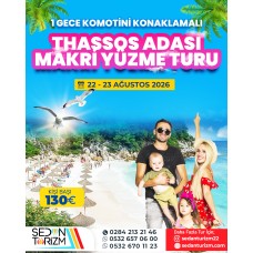 THASSOS ADASI-MAKRİ YÜZME TURU 22-23 AĞUSTOS 2026